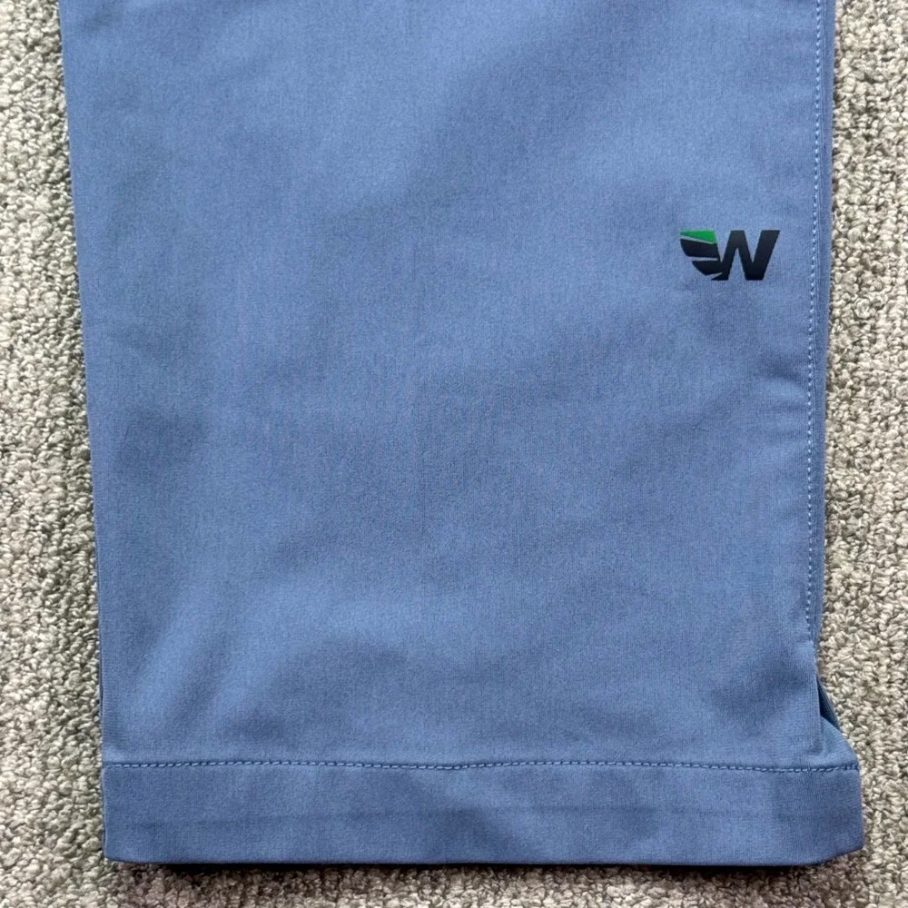 WMLD1 Men's Performance Pants Blue Grey Stretch Technical Golf Trousers 34x34